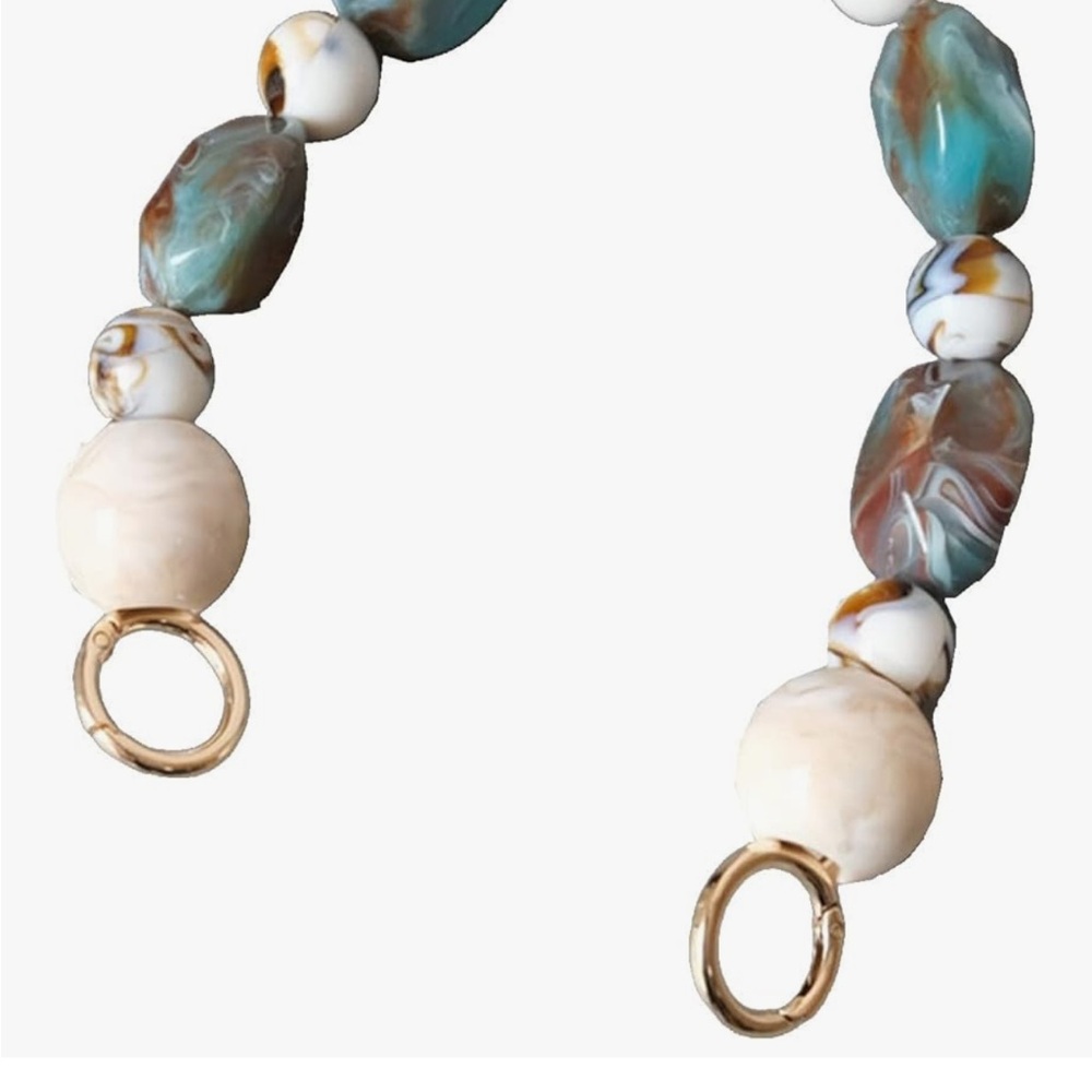 Elegant Blue and White Bracelet with Textured Beads